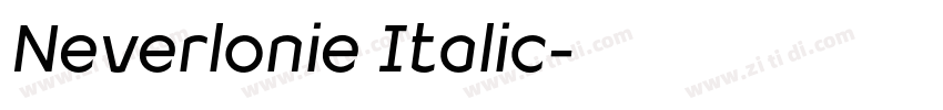 Neverlonie Italic字体转换